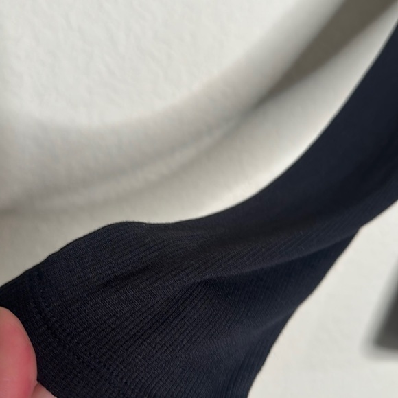 NWOT Vince Ribbed Mock Neck Sweater Black Lightweight Minimalist Neutral Large - Picture 11 of 17